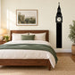 Clock tower wall decal, black silhouette with clock face and spire