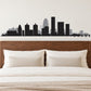 Louisville Kentucky skyline wall decal silhouette above bed