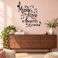 Music-themed wall decal with notes and quote: 'Music is love in search of a word'