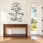 Wedding wall decal with ornate script: Choose a seat not a side, we're all family