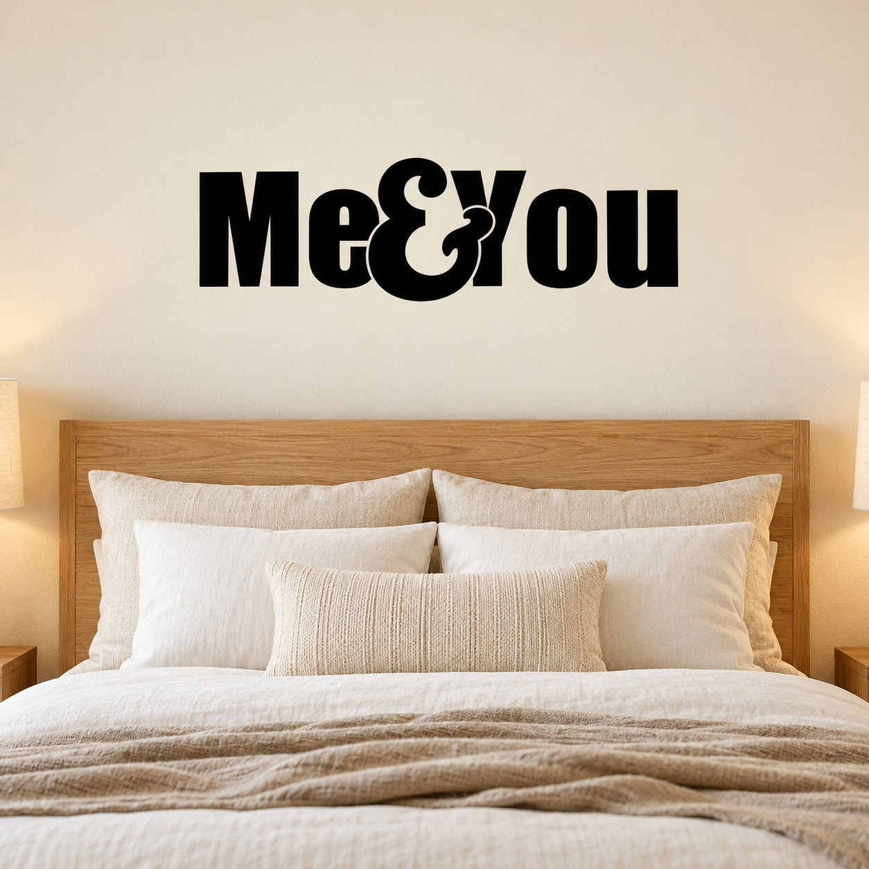 Me and You decal with bold black “Me&You” lettering