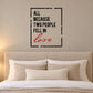 Square wall decal with quote 'All because two people fell in' and 'love'