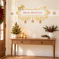 Gold lace Merry Christmas lettering sticker with ornate border