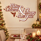 Holly berries printed Merry Christmas & Happy New Year wall decal