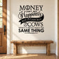 Black cow quote wall decal with bold typography and small cow graphic