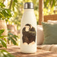 Cream water bottle with monkey origami sticker