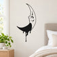 Dripping Moon decal with black crescent moon, skull face, and dripping details
