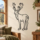 Moose wall decal sticker with outline antlers and legs