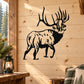 Black elk silhouette wall decal