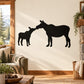 Black moose family kissing silhouette wall decal