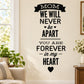 Forever In My Heart Mom Quote Decal — illustrative vinyl decal application mockup. Surrounding objects are not included.