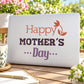 Happy Mother’s Day flower accent decal with text and tulip-style flower graphic