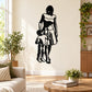 Mother and son Mothers Day wall decal, black silhouette of mom holding child