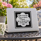 Mother's Day quote decal with black lettering in speech-bubble design on light square