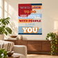 Colorful motivational typography wall decal: “We'd like to do more business…”