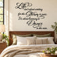 Inspirational wall decal with cursive text: Life isn't about waiting for the Storm to pass