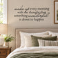Inspirational wall decal with cursive quote text in dark lettering