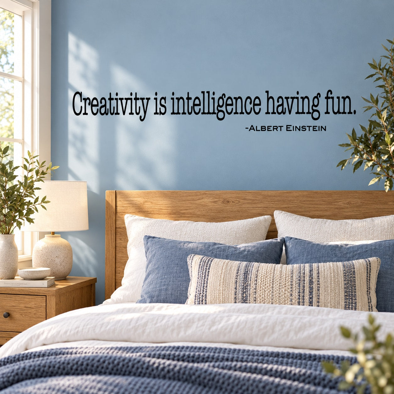 Wall decal: “Creativity is intelligence having fun”—Albert Einstein