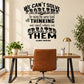 Black typography Albert Einstein quote wall decal: solve problems with same thinking