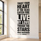 Inspirational wall decal with bold black quote text and signature E.E. Cummings