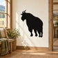Goat silhouette wall decal, black
