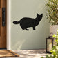 Munchkin cat decal, black cat silhouette design for indoor wall