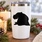 Black bowing shepherd silhouette decal