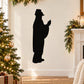 Black praying wiseman nativity decal silhouette
