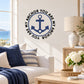 Navy anchor wall decal with circular "YOU ARE MY ANCHOR" text design