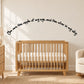 Wall decal with cursive quote text: 'apple of my eye' & 'star in my sky'