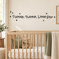 Twinkle, Twinkle, Little Star wall decal with star icons in black lettering