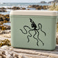 Black tattered octopus decal