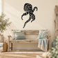 Octopus wall decal with wrapped tentacles in black line art