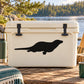 Swimming otter decal, black otter silhouette on white cooler front