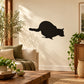 Crouching panther wall decal, black silhouette