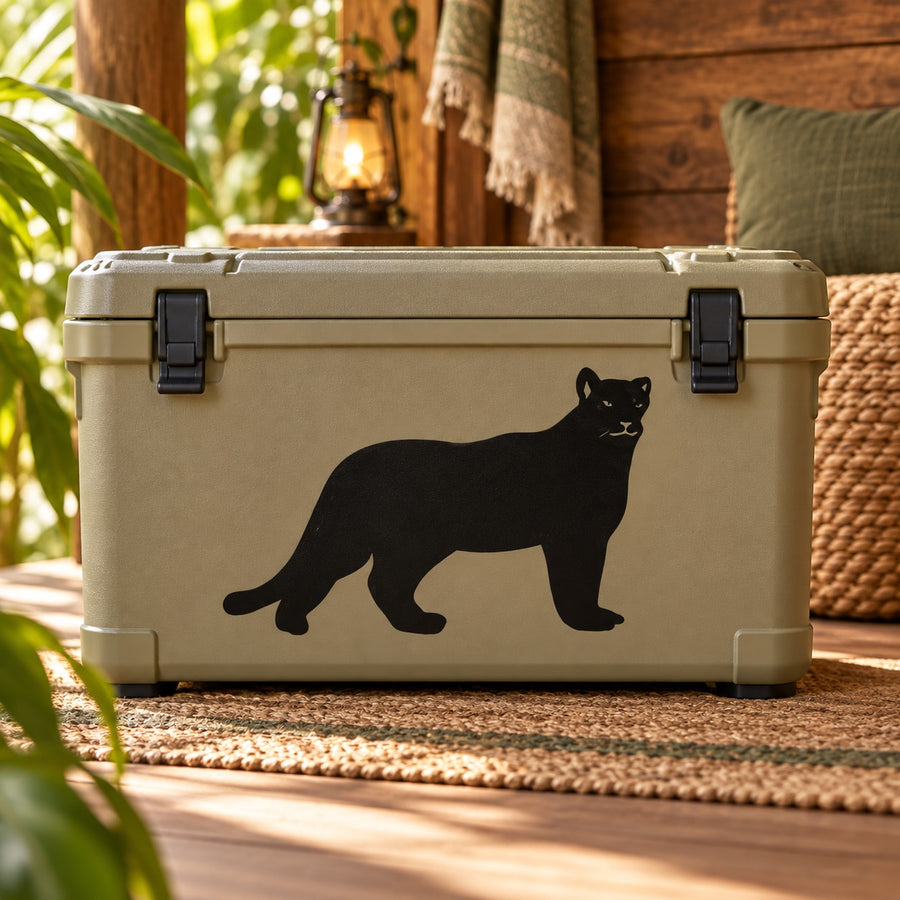 Standing black panther decal silhouette