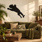Black panther silhouette jump wall decal