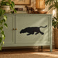 Black crouching panther wall decal silhouette