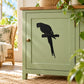 Black lorikeet parrot wall decal with bird perched design