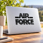 Retro Air Force wall decal with bold black AIR FORCE logo graphic