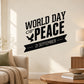 World Day of Peace wall decal with dove graphic and 21 September text