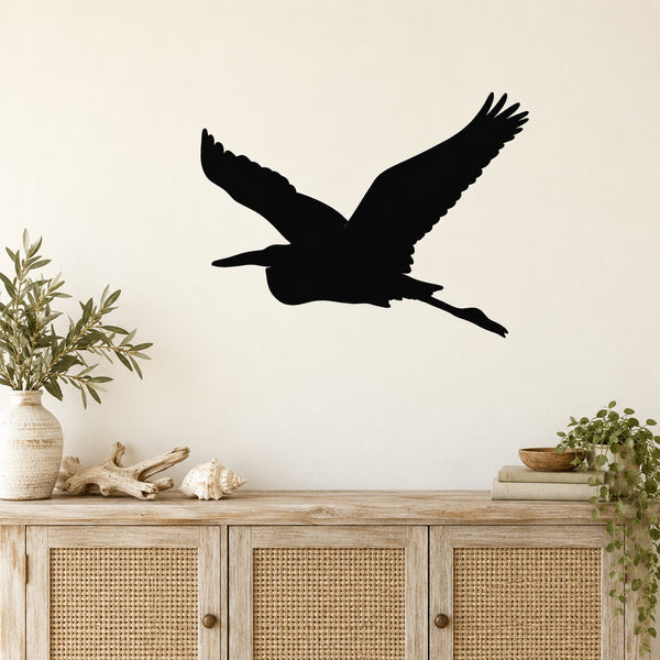 Black pelican wall vinyl decal silhouette