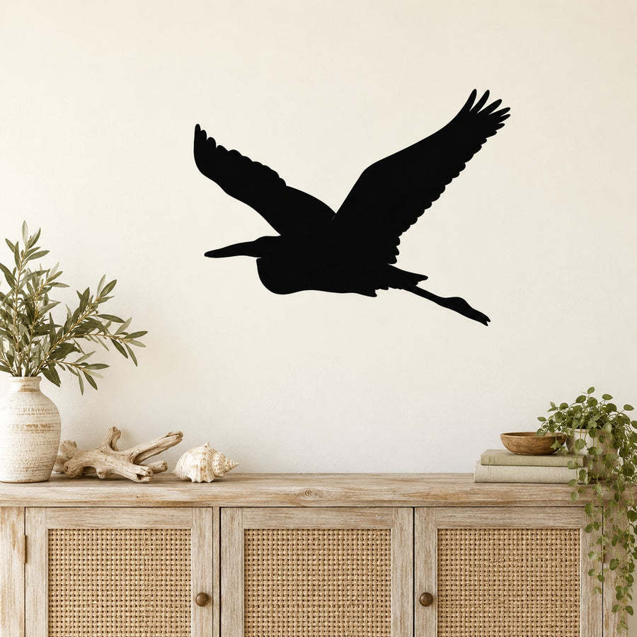 Black pelican wall vinyl decal silhouette