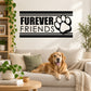 Black 'FUREVER FRIENDS' wall decal with paw print graphic