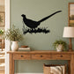 Black pheasant brush decal silhouette with grass detail