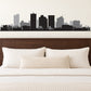 Phoenix Arizona Skyline Decal — illustrative vinyl decal application mockup. Surrounding objects are not included.