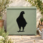 Standing black pigeon silhouette decal