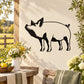 Black pig decal with butterfly and small pig silhouettes