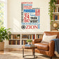 Heritage word collage wall decal with multi-color quotes and Zion text