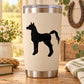 Staring Pony dog silhouette decal in black
